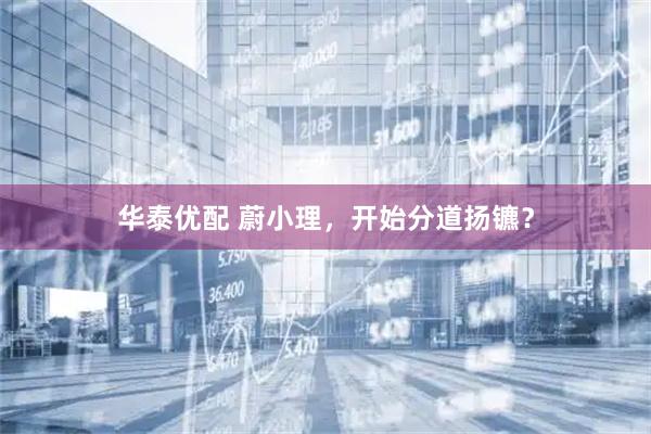 华泰优配 蔚小理，开始分道扬镳？