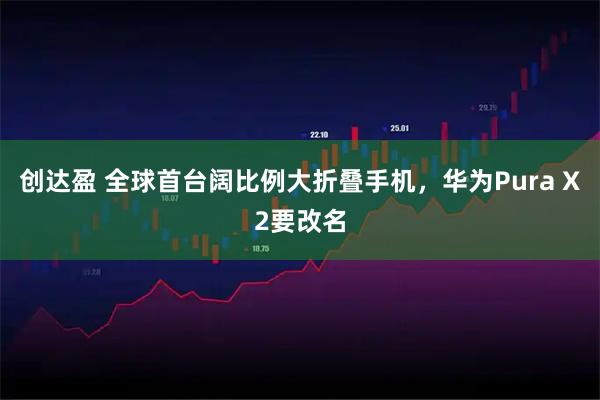 创达盈 全球首台阔比例大折叠手机,华为Pura X2要改名
